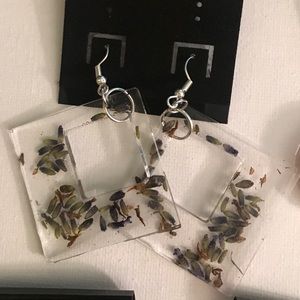 Homemade resin earrings